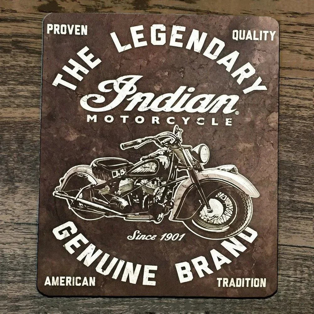 Mouse Pad The Legendary Indian Motorcycle Since‎ 1901 Genuine Brand American